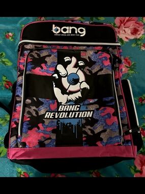 Bang Revolution Graphic Backpack - Pink & Blue Camo